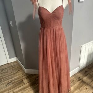 Revelry Blush Tulle Maxi Dress